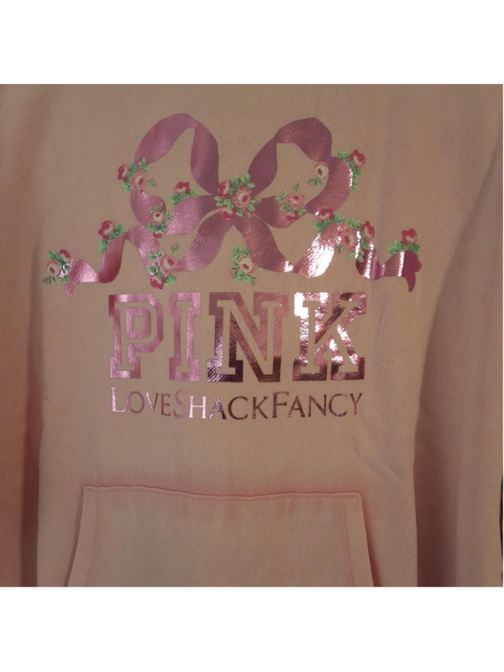 NWT LoveShackFancy Pink Victoria's Secret pink hoodie Size Small - Picture 7 of 7